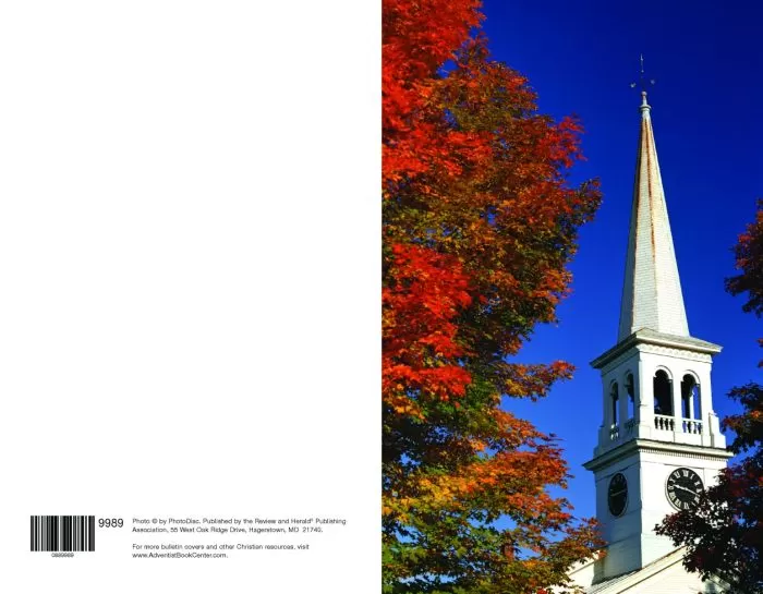 White Church Steeple Church Bulletin 9989 (pkg of 100)