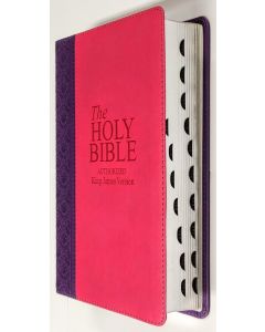 The Holy Bible KJV with Mark Finley Study Helps (Large Print/Thumb Index) Pink/Purple