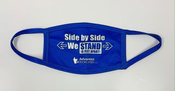 Side By Side We Stand (6 feet apart) Mask AdventistBookCenter.com (Blue)