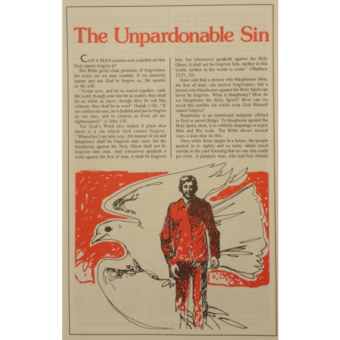 Good News Tracts 31 The Unpardonable Sin (pkg of 100)