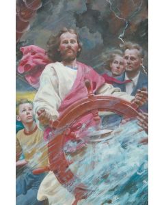 Jesus Pilots Boat in Storm (pkg of 100)