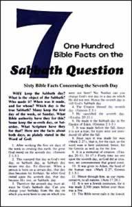 One Hundred Facts on the Sabbath Question, pkg of 100